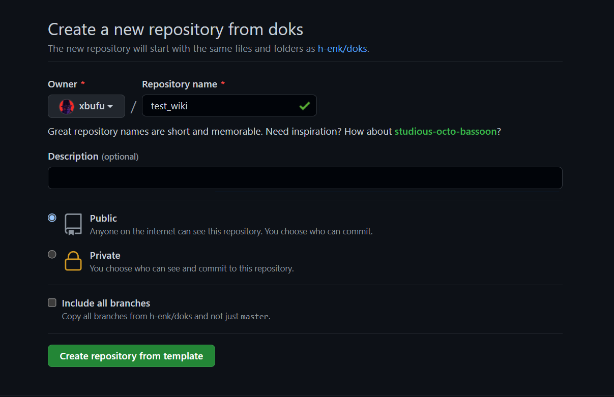 Create repository